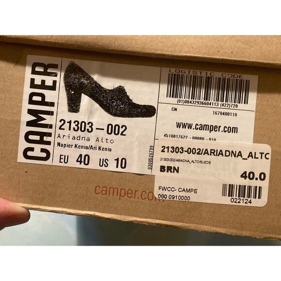 Camper Lace-up Oxford Brogue Heels Comfort w/ Box ~ 1940s Glam ~ Sz 40 10 - Picture 8 of 8